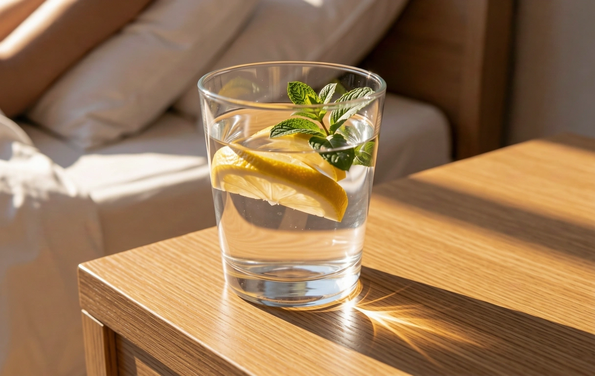 Détail d'un rituel de soirée sain